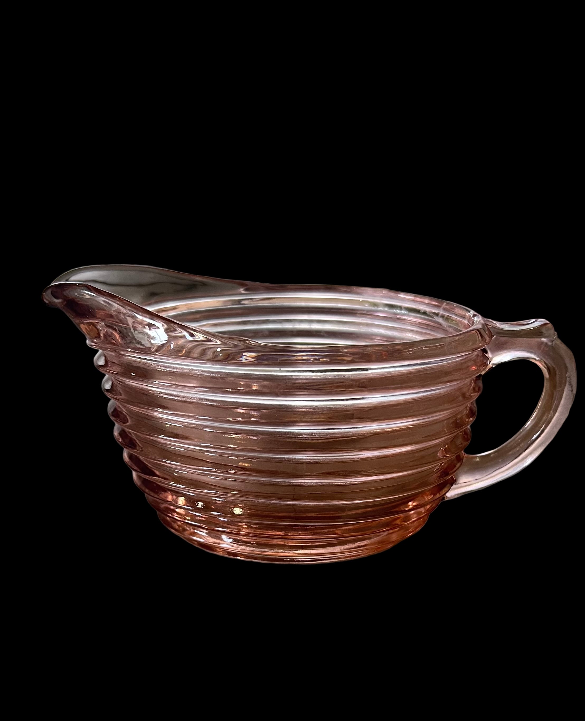 Pink Ribbed Creamer