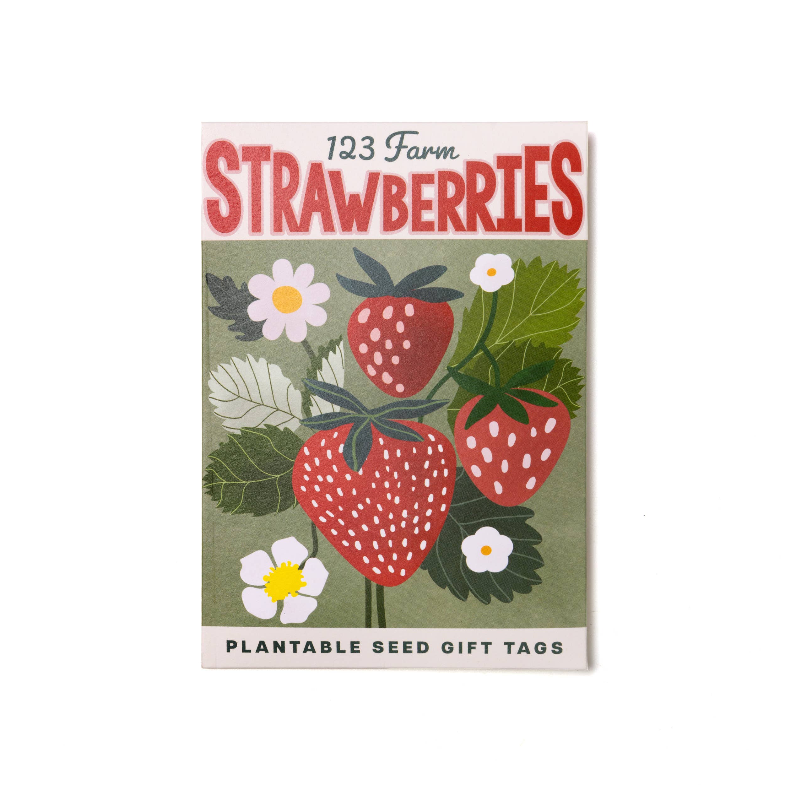 Plantable Seed Gift Tags - Vintage Seed Design, 5 Gift Tags: Strawberries