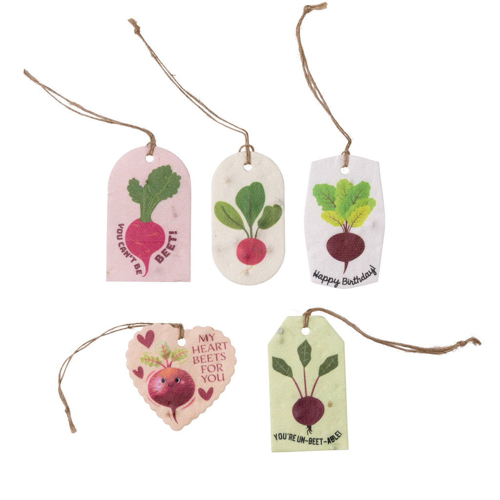 Plantable Seed Gift Tags - Vintage Seed Design, 5 Gift Tags: Lavender