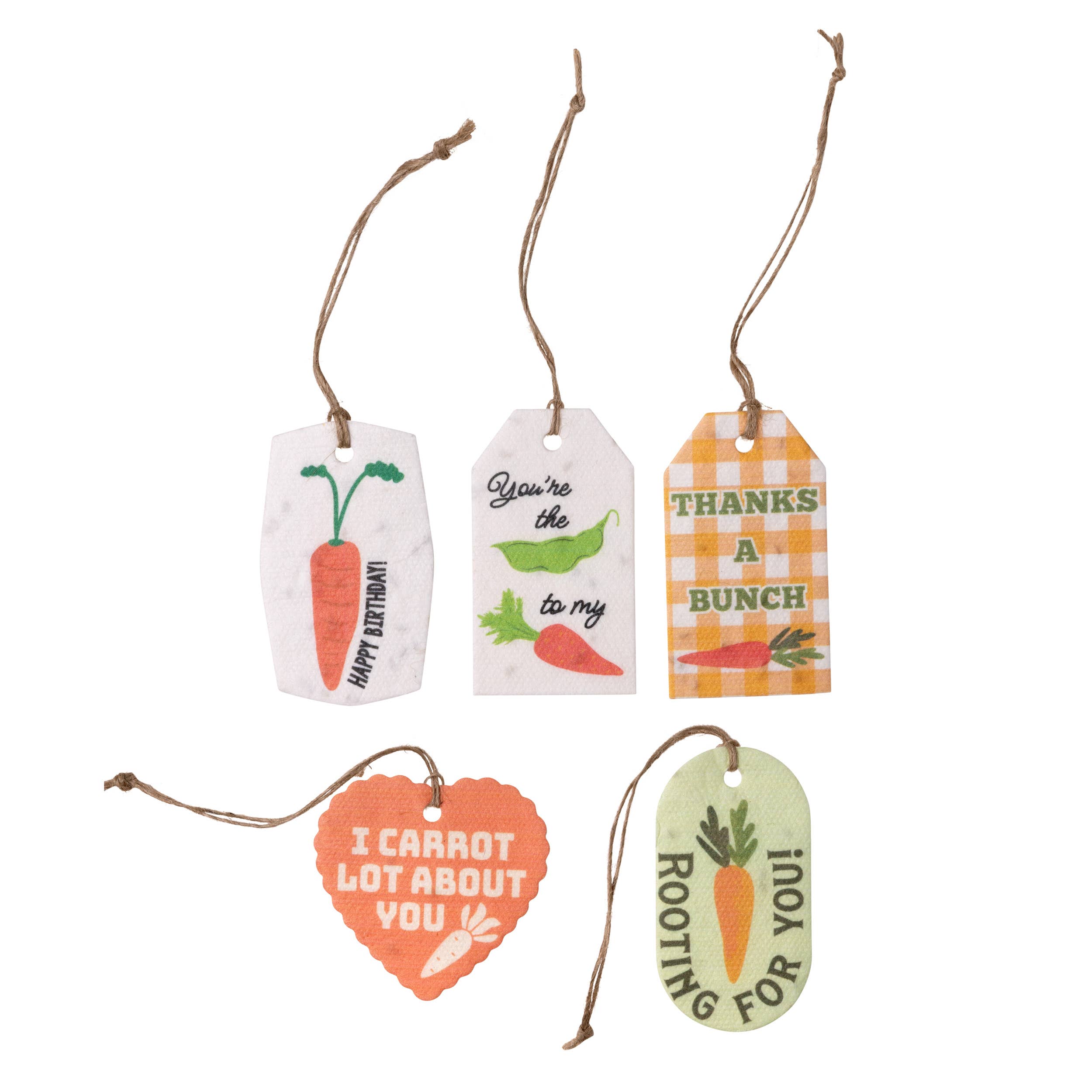 Plantable Seed Gift Tags - Vintage Seed Design, 5 Gift Tags: Tomatoes