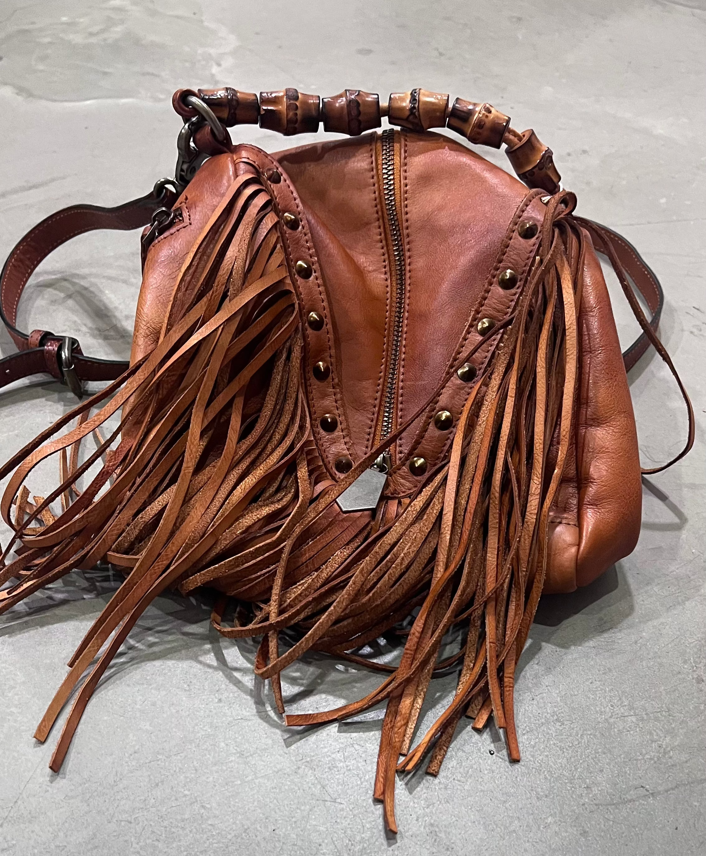 Vintage Fringe Leather Bag